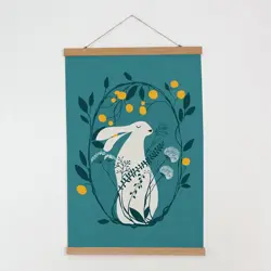 Látkový plakát na zeď Bílý zajíček