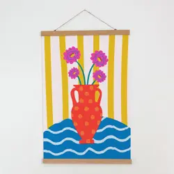 Látkový plakát na zeď Váza s květinami