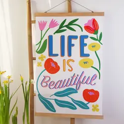 Látkový plakát na zeď Life is beautiful