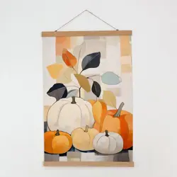 Látkový plakát na zeď  Dýně a listy