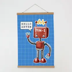 Látkový plakát na zeď Hello (vaše jmeno)