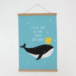 Látkový plakát na zeď  I love you to the moon and back