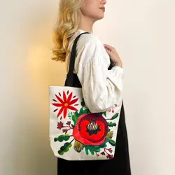 Textilní taška Tenderness Mák – stylový shopper na zip