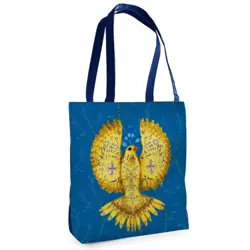 Textilní taška Tenderness  Pták – stylový shopper na zip