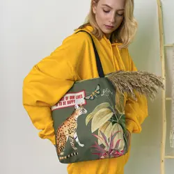 Textilní taška Tenderness To be happy – stylový shopper na zip