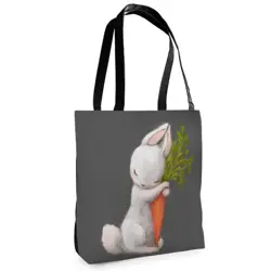 Textilní taška Tenderness Jez, pij a buď králíčkem – stylový shopper na zip 