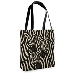 Textilní taška Tenderness Zebry – stylový shopper na zip