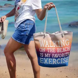 Plážová taška Malibu Walking on the beach is my faworite exercise