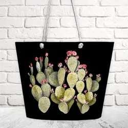 Plážová taška Malibu Kvetoucí kaktusy