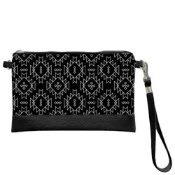 Malá kabelka přes rameno Černobílý geometrický tisk