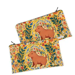 Kosmetická taška MINI – malá látková taštička s potiskem kapybara