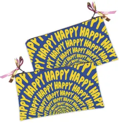 Kosmetická taška MINI – malá látková taštička s potiskem Happy