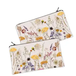 Kosmetická taška MINI – malá látková taštička s potiskem Polní květiny