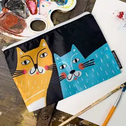 Kosmetická taštička Double kočky