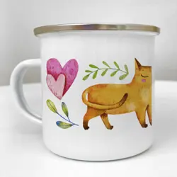 Smaltovaný hrnek Camper люблю тебе