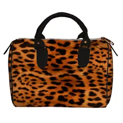 Dámská kabelka Barrel – textilní potisk Potisk geparda