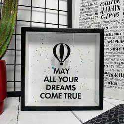 Dřevěná pokladnička na peníze dreams