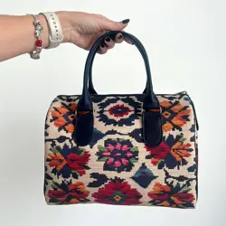 Dámská kabelka Barrel – textilní potisk Ornament