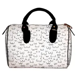 Dámská kabelka Barrel – textilní potisk prsa