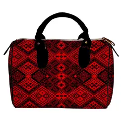 Dámská kabelka Barrel – textilní potisk ornament 