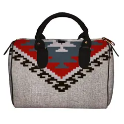 Dámská kabelka Barrel – textilní potisk ornament