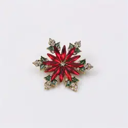 Brož – Vánoční sněhová vločka 4,1 × 4,1 cm