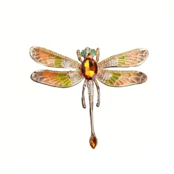 Extravagantní velká brož Vážka 9 × 7,8 cm