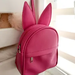 Mini batůžek s oušky růžová 
