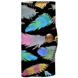 Klíčenka do kabelky – barevná kapsička na klíče s karabinkami Peří