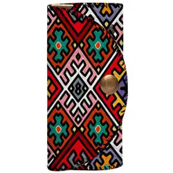 Klíčenka do kabelky – barevná kapsička na klíče s karabinkami ornamentem