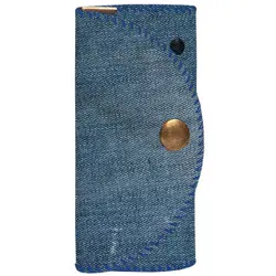 Klíčenka do kabelky – barevná kapsička na klíče s karabinkami s potiskem džínů