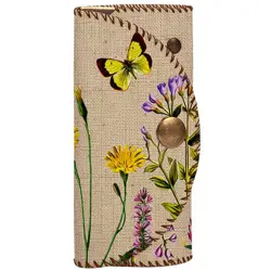 Klíčenka do kabelky – barevná kapsička na klíče s karabinkami Motýli a květiny