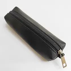 Klíčenka BIG – pouzdro na klíče z eko kůže se zipem černá