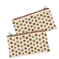 Kosmetická taška MINI – malá látková taštička s potiskem Slunečnice