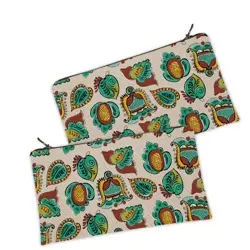 Kosmetická taška MINI – malá látková taštička s potiskem Miracle Flowers (kosovské motivy)