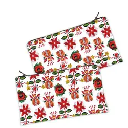 Kosmetická taška MINI – malá látková taštička s potiskem Pohádkové květiny