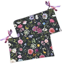 Kosmetická taška MINI – malá látková taštička s potiskem Květiny