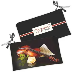 Kosmetická taška MINI – malá látková taštička s potiskem Housle 