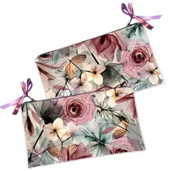 Kosmetická taška MINI – malá látková taštička s potiskem Květinový vzor 