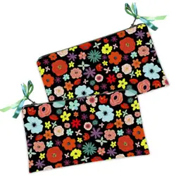 Kosmetická taška MINI – malá látková taštička s potiskem Květiny