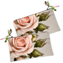 Kosmetická taška MINI – malá látková taštička s potiskem Powder Rose