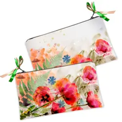 Kosmetická taška MINI – malá látková taštička s potiskem Máky