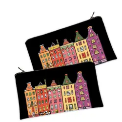 Kosmetická taška MINI – malá látková taštička s potiskem Houses