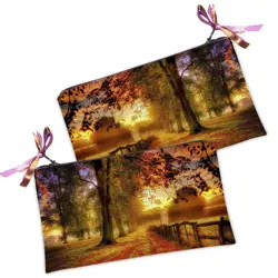 Kosmetická taška MINI – malá látková taštička s potiskem Krásný podzim