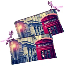 Kosmetická taška MINI – malá látková taštička s potiskem Červená telefonní budka