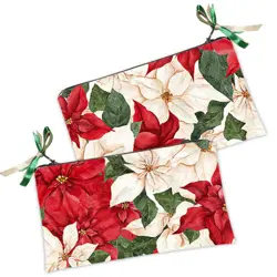 Kosmetická taška MINI – malá látková taštička s potiskem Vánoční hvězda