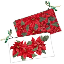 Kosmetická taška MINI – malá látková taštička s potiskem Vánoční hvězda