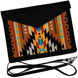 Dámský klutch konvert – elegantní sametová kabelka s potiskem Ornament