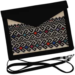 Dámský klutch konvert – elegantní sametová kabelka s potiskem Ornament