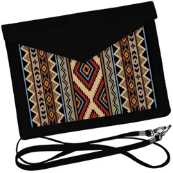 Dámský klutch konvert – elegantní sametová kabelka s potiskem Ornament